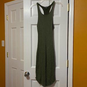American Eagle brand tank bodycon midi dress army green one size